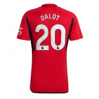 Dres Manchester United Diogo Dalot #20 Domáci 2023-24 Krátky Rukáv